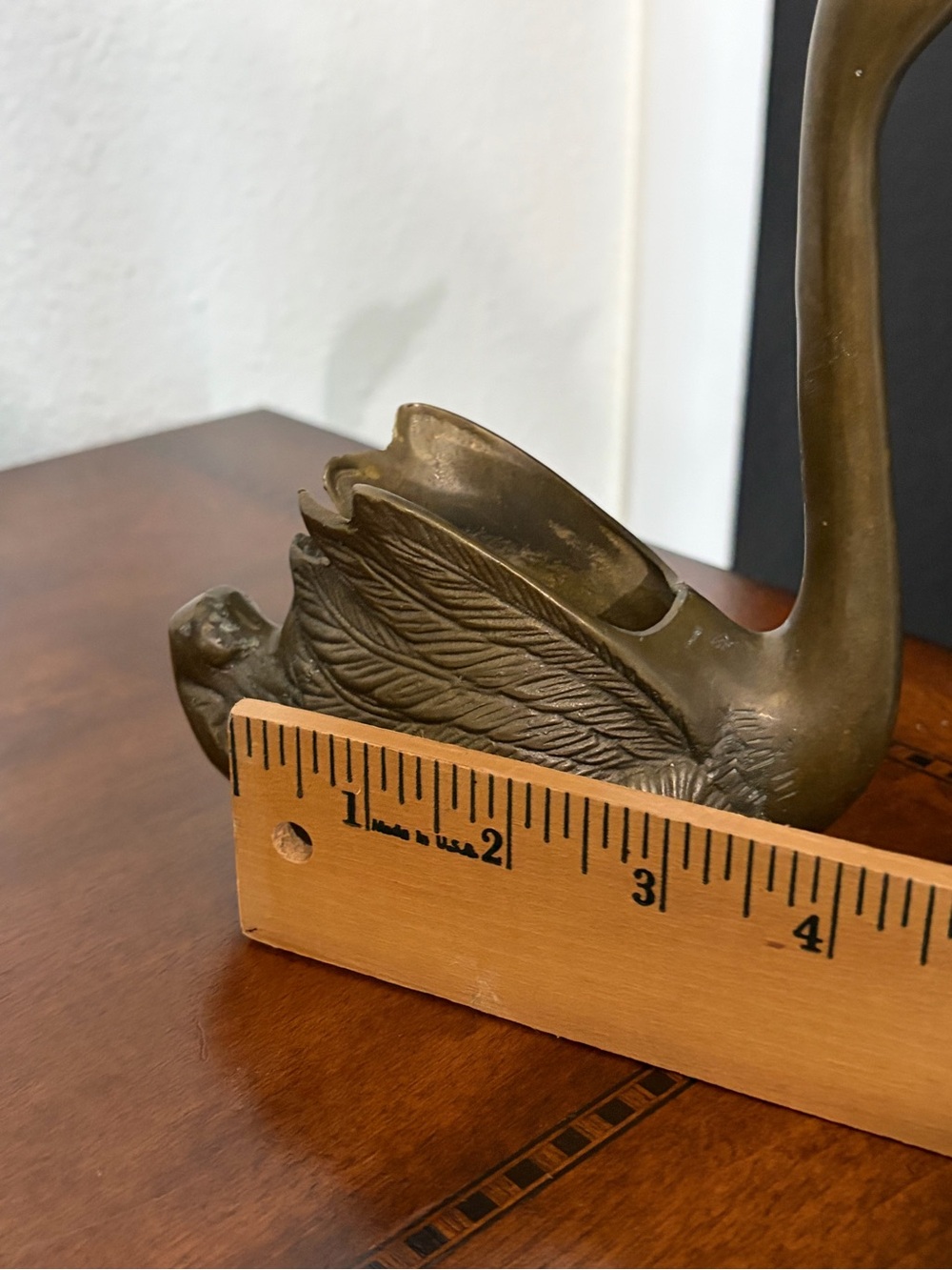 Vintage Brass Swan Planters 3 Piece Set - Picture 8 of 12